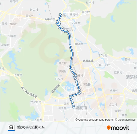 公交樟木头23路的线路图