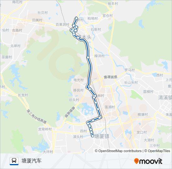 公交樟木头23路的线路图