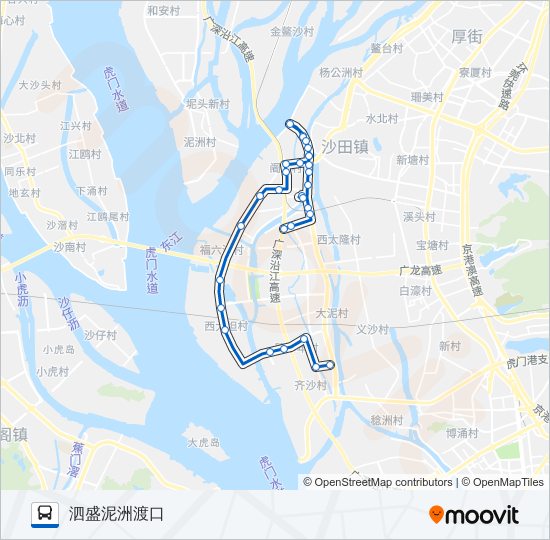 沙田2路空调 bus Line Map