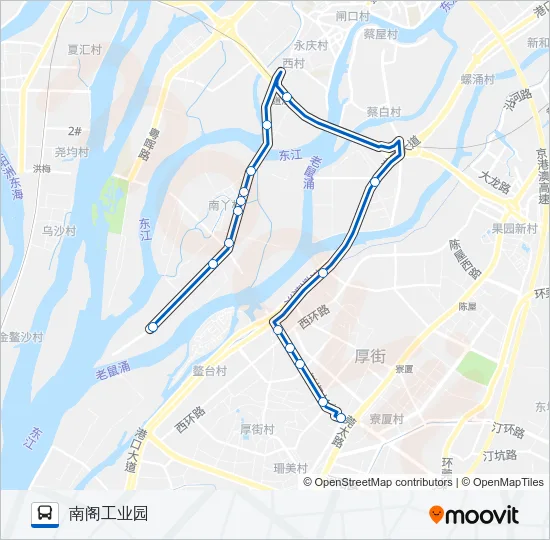厚街19路区间 Bus Line Map