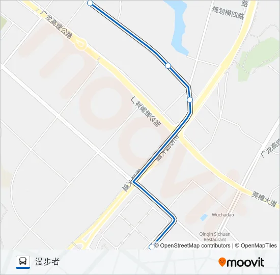 松山湖3路B线 Bus Line Map