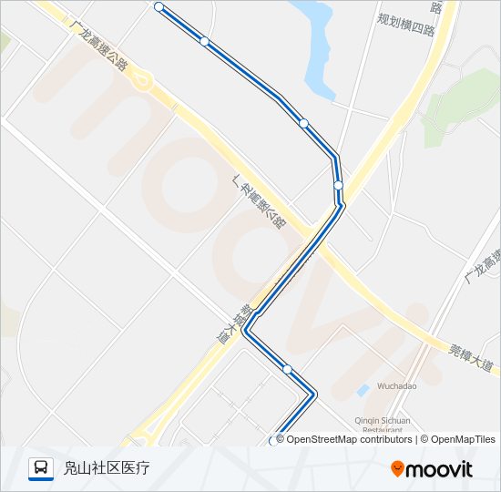 松山湖3路B线 Bus Line Map