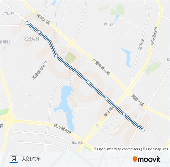 大朗16路寮步线 bus Line Map