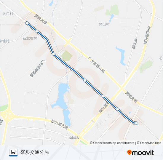 公交大朗16寮步线路的线路图