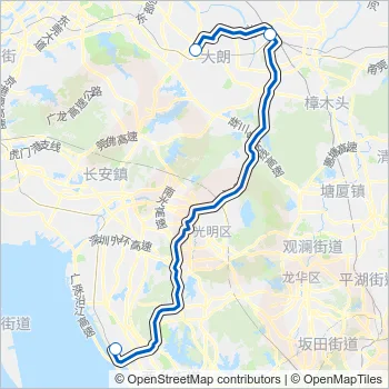 机场巴士大朗汽车站线 Bus Line Map