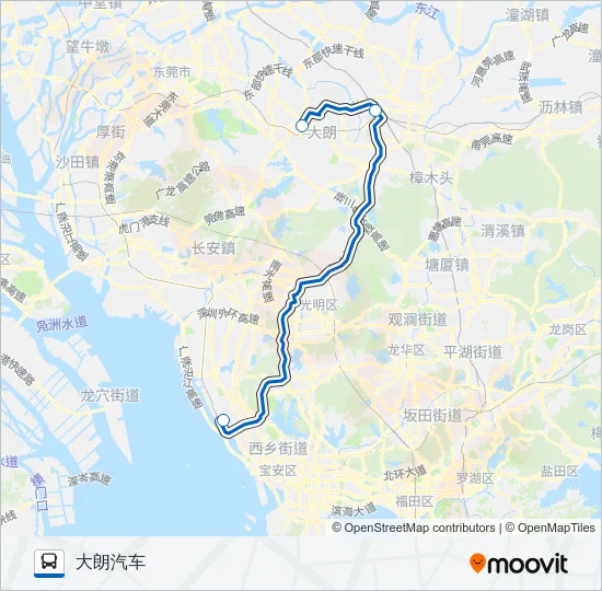 机场巴士大朗汽车站线 Bus Line Map