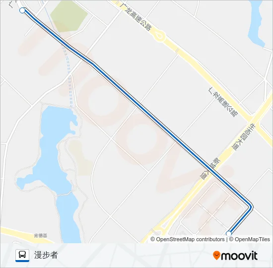 公交松山湖石龙坑高峰专路的线路图