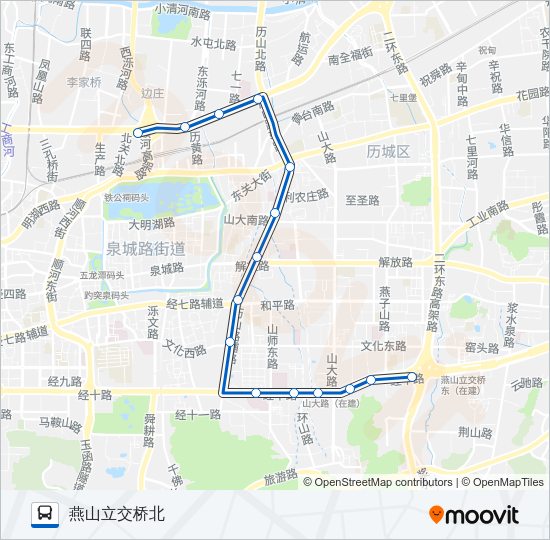 公交BRT-2号路的线路图