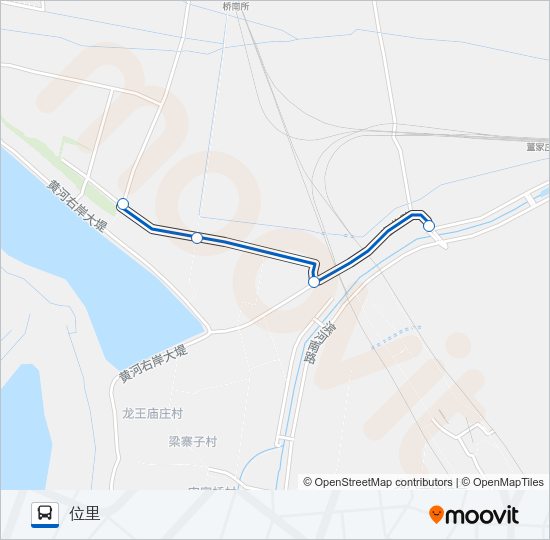 公交K38支线路的线路图