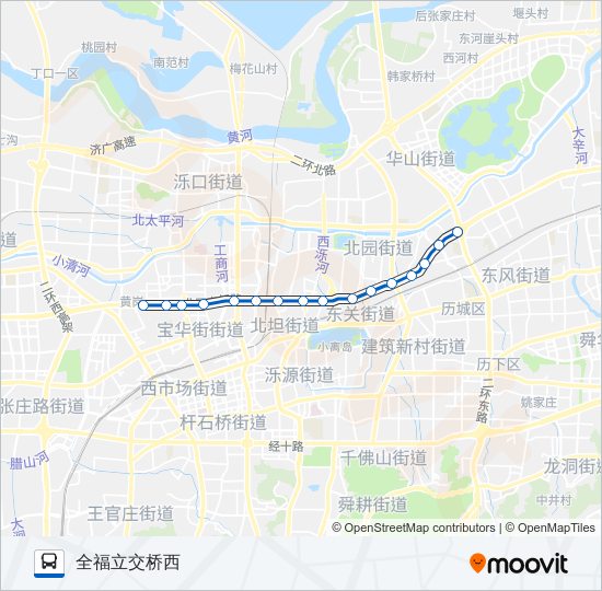 公交BRT-1号路的线路图