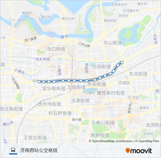 公交BRT-1号路的线路图