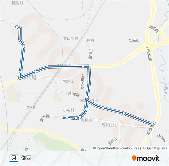 公交K175路的线路图