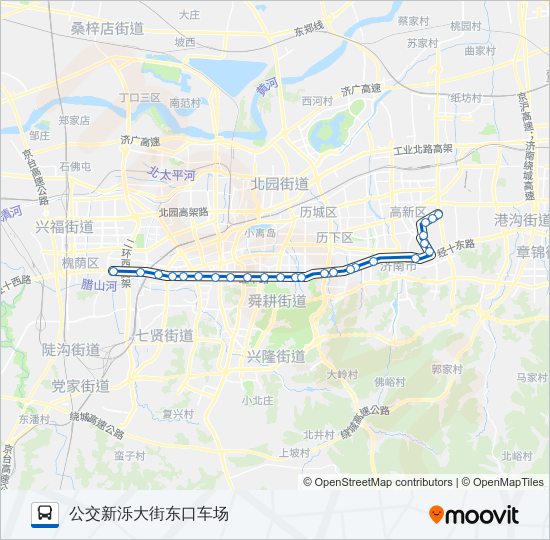 公交K202路的线路图