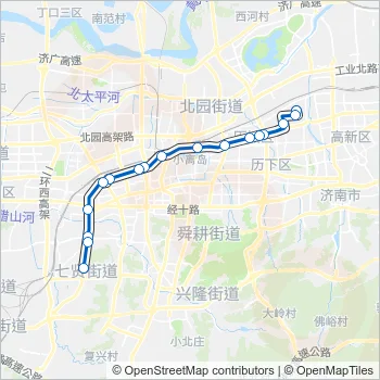 T201路高峰通勤快巴 Bus Line Map