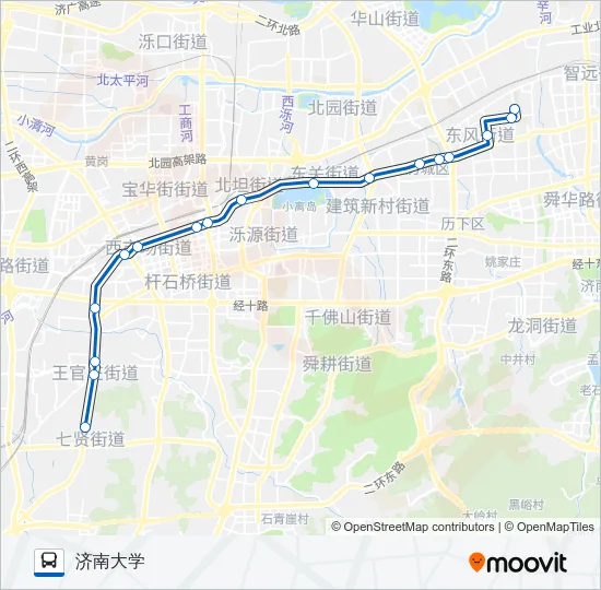 公交T201高峰通勤快巴路的线路图