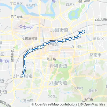 T201路高峰通勤快巴 Bus Line Map