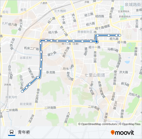 公交K13路的线路图