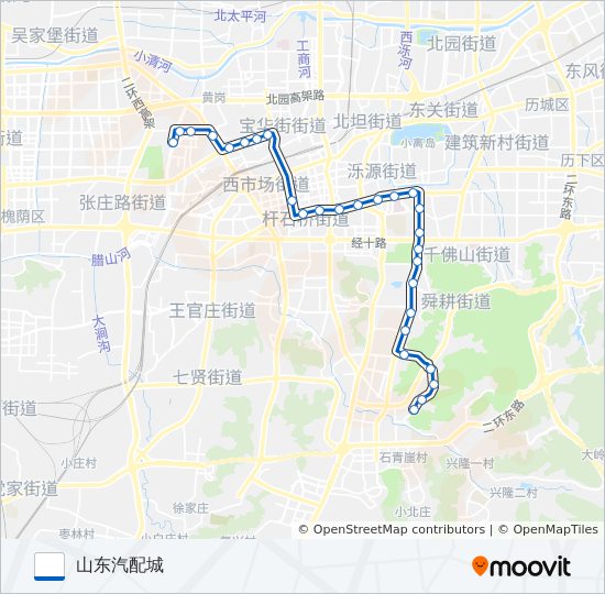 B100路 bus Line Map