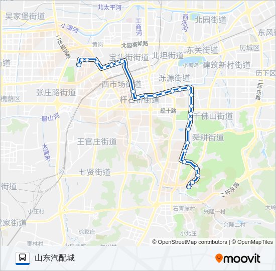 公交B100路的线路图