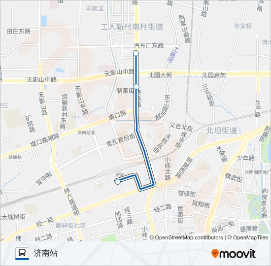 公交501路的线路图