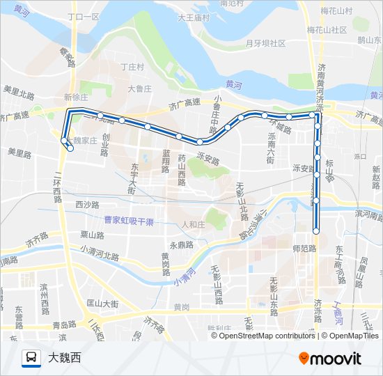 公交K114路的线路图