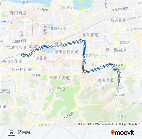 公交BRT-5号路的线路图