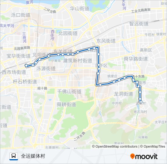 公交BRT-5号路的线路图