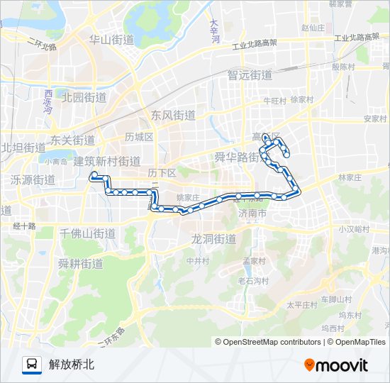 公交119路的线路图