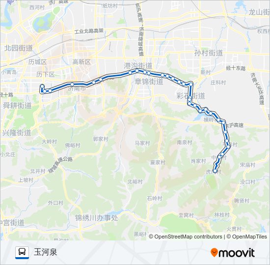 公交303路的线路图
