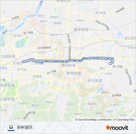 公交308路的线路图