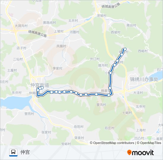 公交809路的线路图