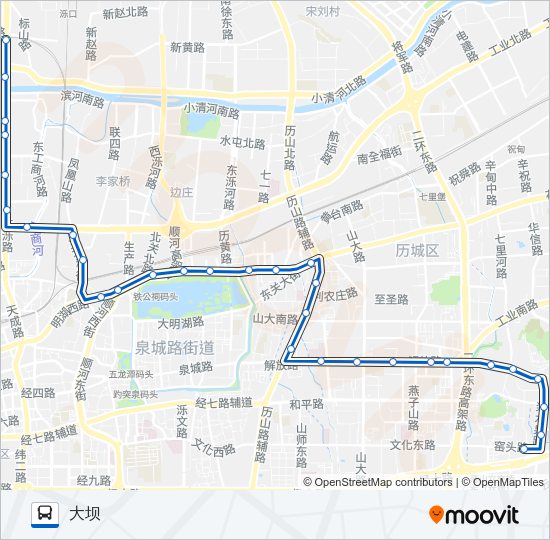 公交K53路的线路图