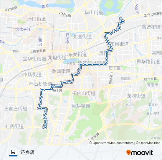 K55路 bus Line Map