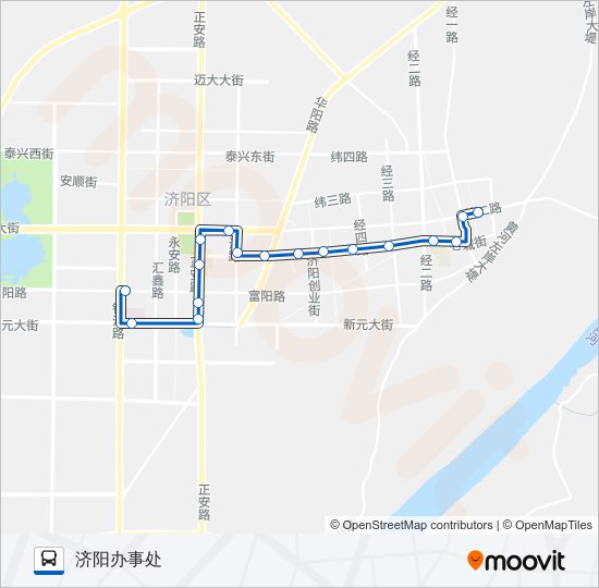 公交济阳1路的线路图