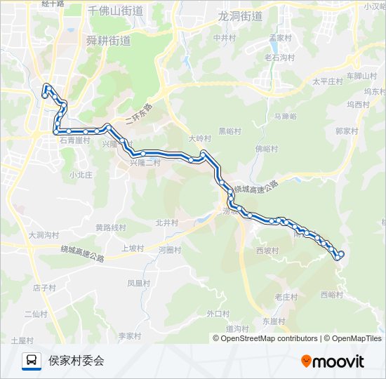 公交K121路的线路图