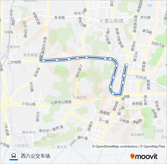 公交K155路的线路图