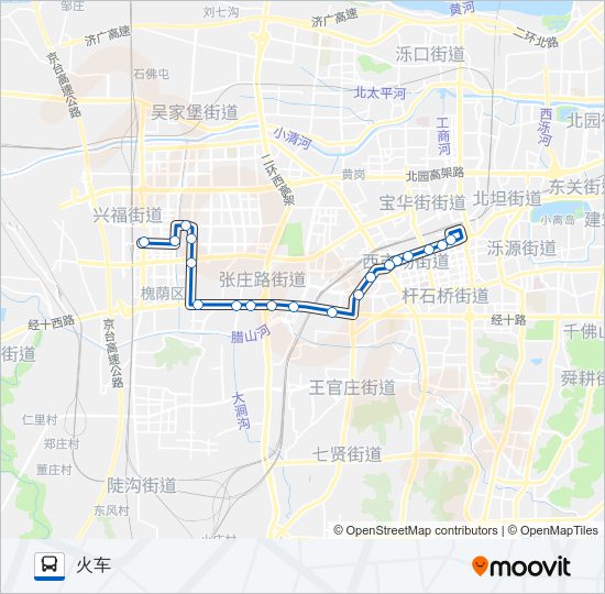 公交K156路的线路图