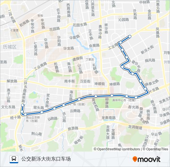 公交K160路的线路图