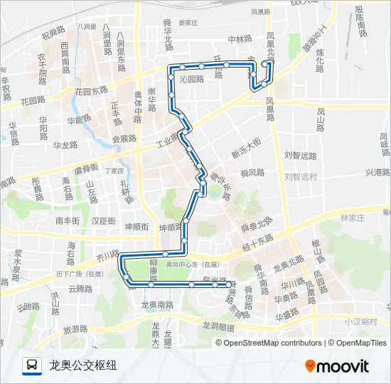 K166路 Bus Line Map