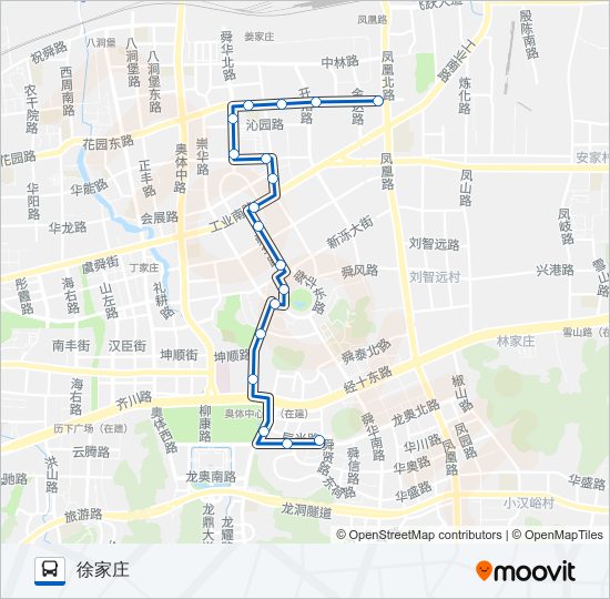 公交K166路的线路图