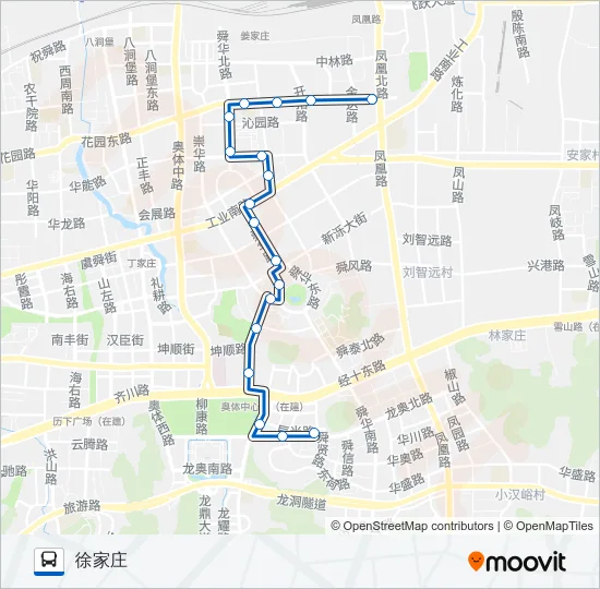 K166路 Bus Line Map