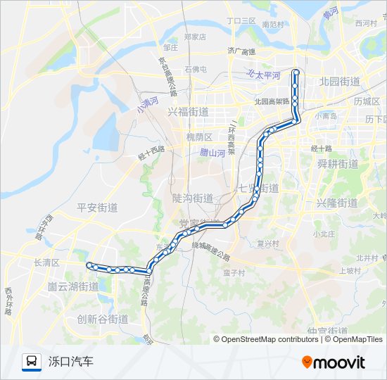 公交K302路的线路图