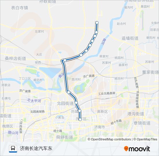 公交K905路的线路图