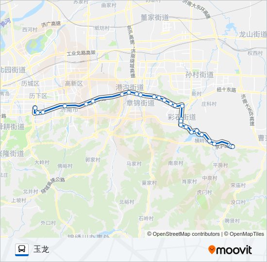 公交303支线路的线路图
