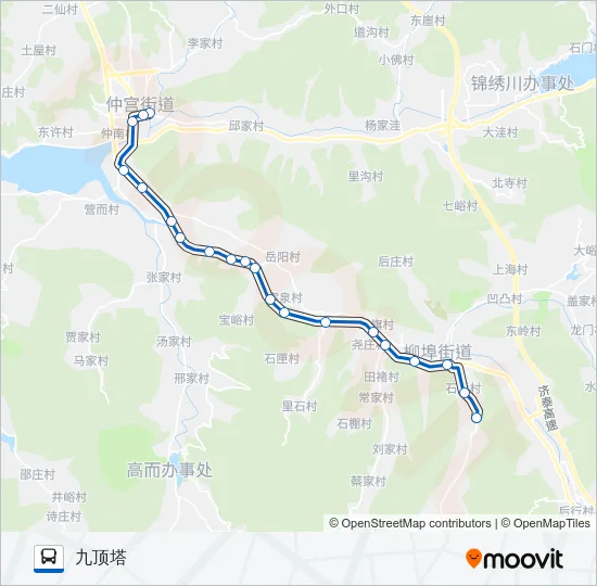 公交88支线1路的线路图