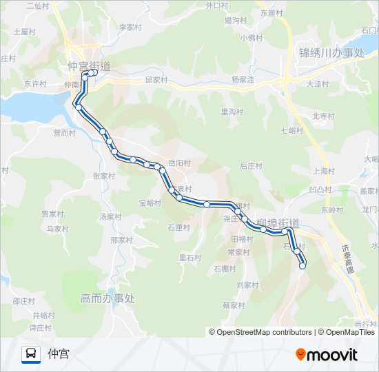 88路支线1 Bus Line Map