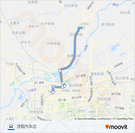 公交K901快路的线路图