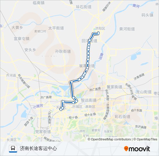 公交K901慢路的线路图
