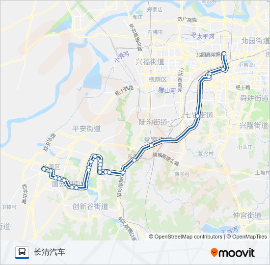 济长巴士2路 bus Line Map