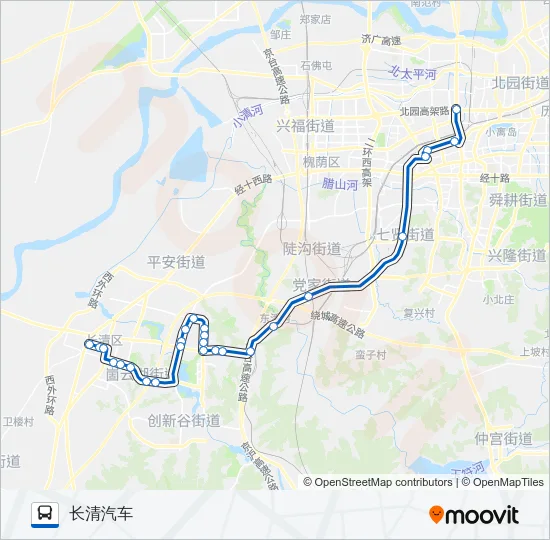 济长巴士2路 Bus Line Map